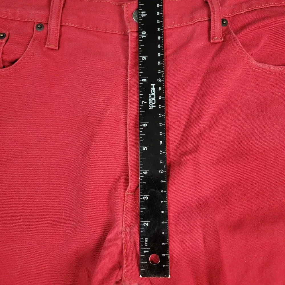 Levi's 569 Jeans Men's 38x32 Red Denim Pants Button Fly Medium Wash Straight Leg